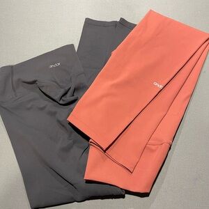 Andar Black and Coral Leggings Set